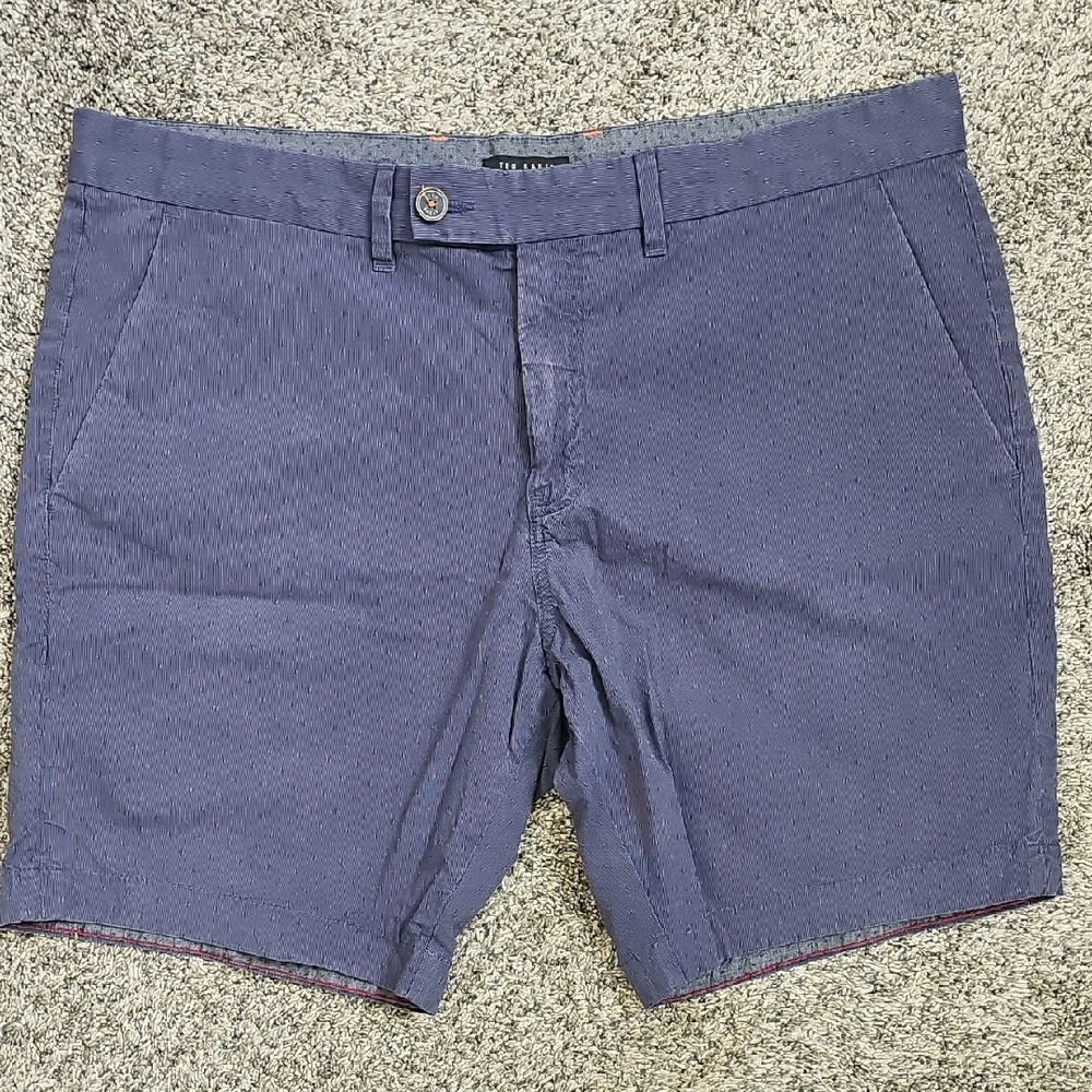 Ted Baker Blue Flat Front Casual Shorts